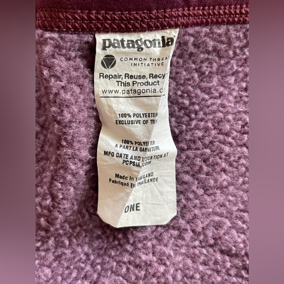 Patagonia better sweater purple fleece scarf - Picture 3 of 8